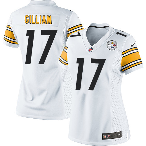 Women's Limited Joe Gilliam Nike Jersey White Road - #17 NFL Pittsburgh Steelers