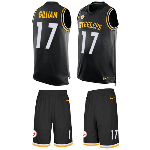 Men's Limited Joe Gilliam Nike Jersey Black - #17 Tank Top Suit NFL Pittsburgh Steelers