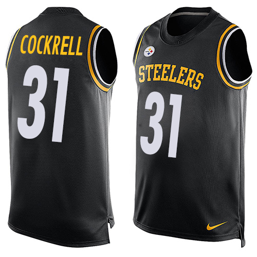 Men's Limited Ross Cockrell Nike Jersey Black - #31 Player Name & Number Tank Top NFL Pittsburgh Steelers