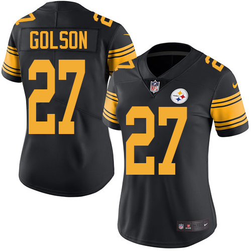 Women's Elite Senquez Golson Nike Jersey Black - #27 Rush NFL Pittsburgh Steelers
