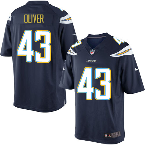 Men's Limited Branden Oliver Nike Jersey Navy Blue Home - #43 NFL Los Angeles Chargers