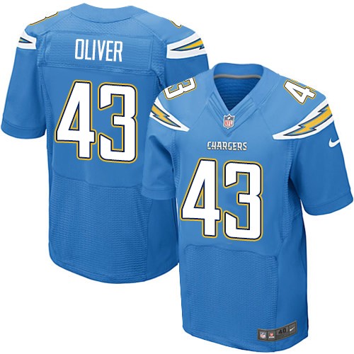 Men's Elite Branden Oliver Nike Jersey Electric Blue Alternate - #43 NFL Los Angeles Chargers
