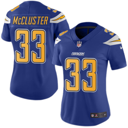 Women's Limited Dexter McCluster Nike Jersey Electric Blue - #33 Rush NFL Los Angeles Chargers