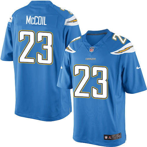 Youth Elite Dexter McCoil Nike Jersey Electric Blue Alternate - #23 NFL Los Angeles Chargers