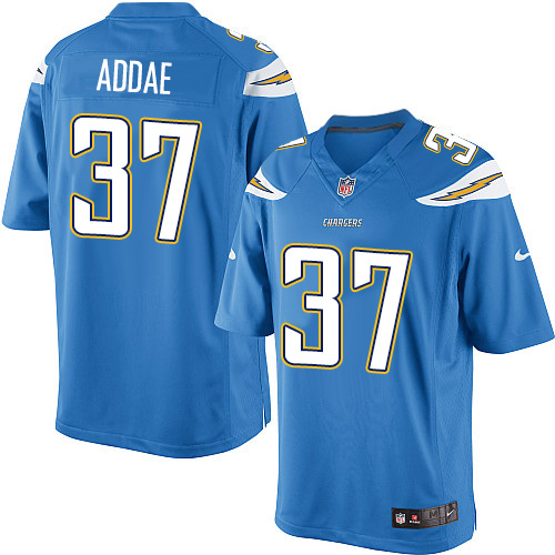 Men's Limited Jahleel Addae Nike Jersey Electric Blue Alternate - #37 NFL Los Angeles Chargers