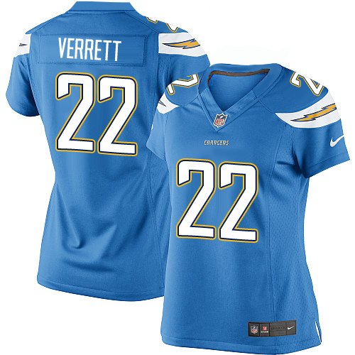 Women's Limited Jason Verrett Nike Jersey Electric Blue Alternate - #22 NFL Los Angeles Chargers