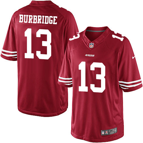 Youth Limited Aaron Burbridge Nike Jersey Red Home - #13 NFL San Francisco 49ers