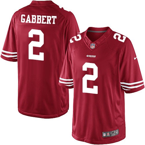Men's Limited Blaine Gabbert Nike Jersey Red Home - #2 NFL San Francisco 49ers
