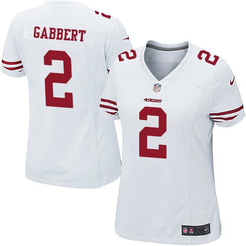 Women's Elite Blaine Gabbert Nike Jersey White Road - #2 NFL San Francisco 49ers