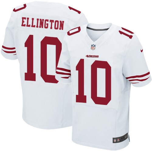 Men's Elite Bruce Ellington Nike Jersey White Road - #10 NFL San Francisco 49ers