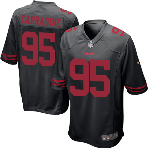 Men's Game Cornellius Carradine Nike Jersey Black Alternate - #95 NFL San Francisco 49ers
