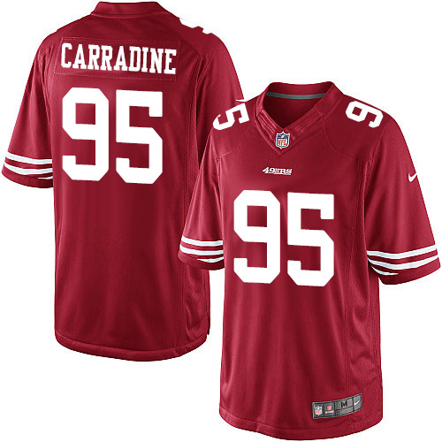 Men's Limited Cornellius Carradine Nike Jersey Red Home - #95 NFL San Francisco 49ers