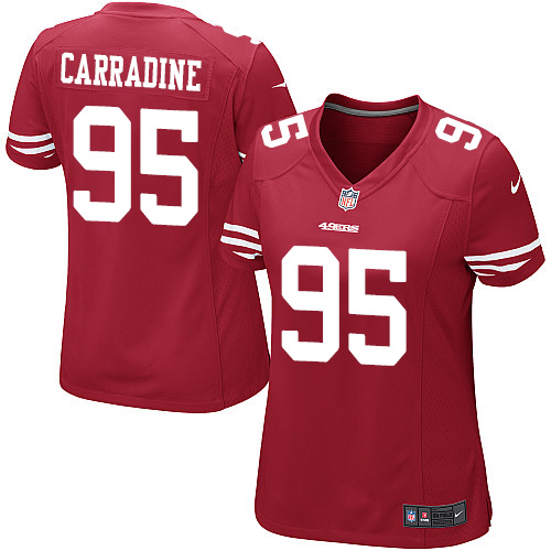 Women's Game Cornellius Carradine Nike Jersey Red Home - #95 NFL San Francisco 49ers