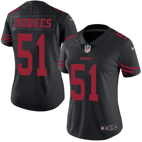 Women's Limited Gerald Hodges Nike Jersey Black - #51 Rush NFL San Francisco 49ers