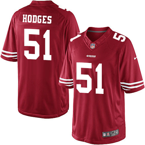 Youth Elite Gerald Hodges Nike Jersey Red Home - #51 NFL San Francisco 49ers
