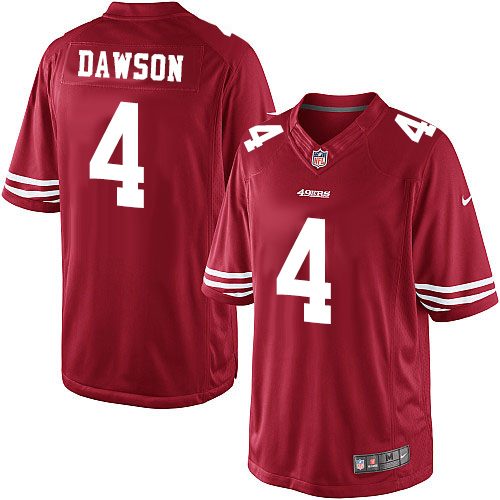 Men's Limited Phil Dawson Nike Jersey Red Home - #4 NFL San Francisco 49ers