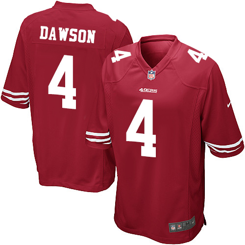 Men's Game Phil Dawson Nike Jersey Red Home - #4 NFL San Francisco 49ers