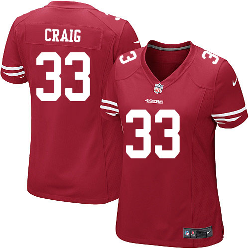 Women's Game Roger Craig Nike Jersey Red Home - #33 NFL San Francisco 49ers