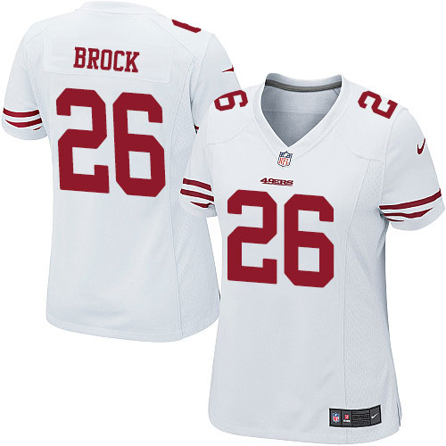 Women's Elite Tramaine Brock Nike Jersey White Road - #26 NFL San Francisco 49ers