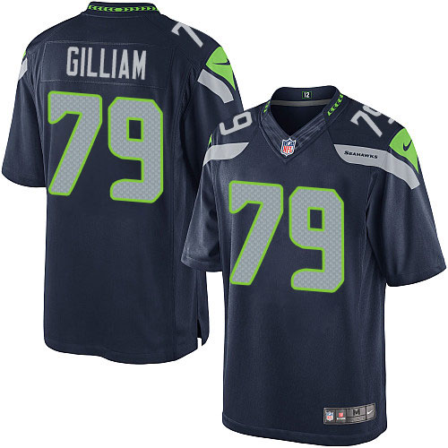 Youth Limited Garry Gilliam Nike Jersey Navy Blue Home - #79 NFL Seattle Seahawks