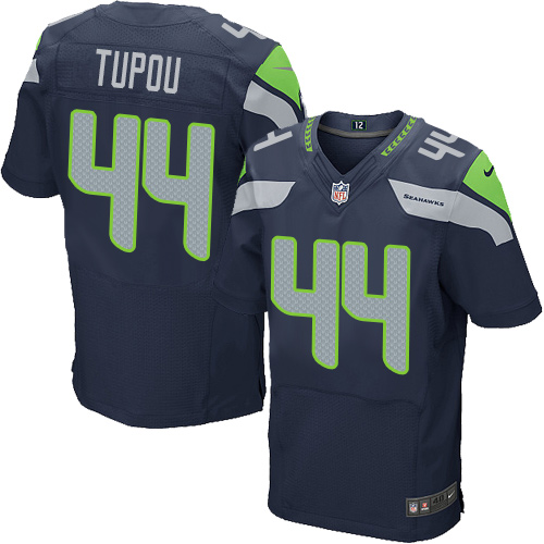 Men's Elite Tani Tupou Nike Jersey Navy Blue Home - #44 NFL Seattle Seahawks