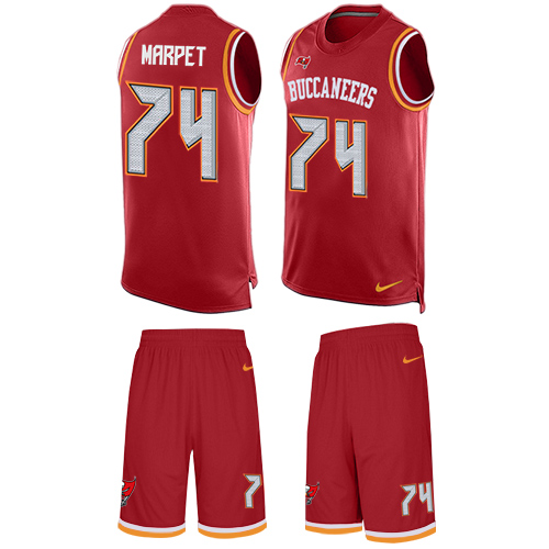 Men's Limited Ali Marpet Nike Jersey Red - #74 Tank Top Suit NFL Tampa Bay Buccaneers