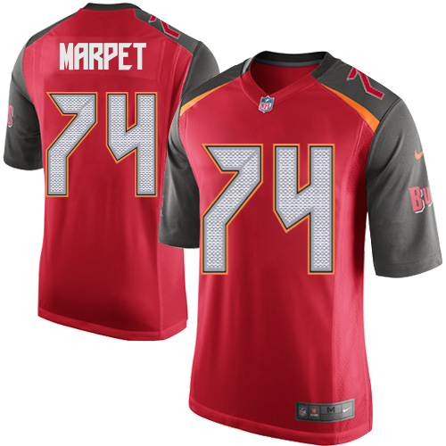 Men's Game Ali Marpet Nike Jersey Red Home - #74 NFL Tampa Bay Buccaneers