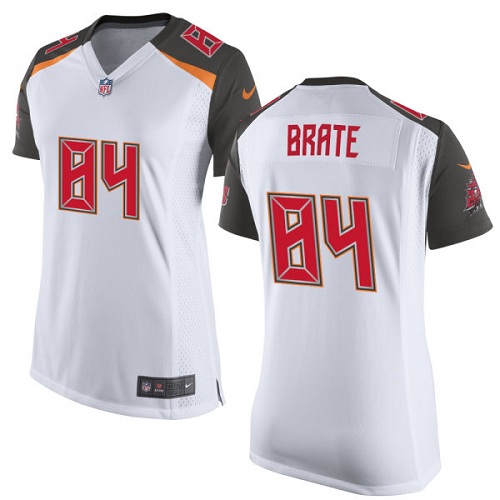 Women's Limited Cameron Brate Nike Jersey White Road - #84 NFL Tampa Bay Buccaneers