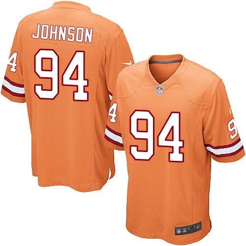 Youth Elite George Johnson Nike Jersey Orange Alternate - #94 NFL Tampa Bay Buccaneers