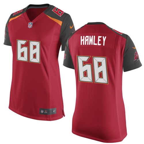 Women's Game Joe Hawley Nike Jersey Red Home - #68 NFL Tampa Bay Buccaneers