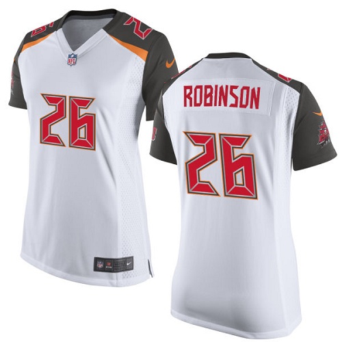 Women's Limited Josh Robinson Nike Jersey White Road - #26 NFL Tampa Bay Buccaneers