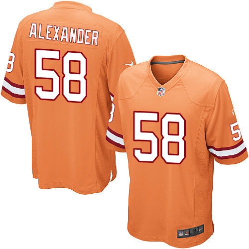 Youth Game Kwon Alexander Nike Jersey Orange Alternate - #58 NFL Tampa Bay Buccaneers