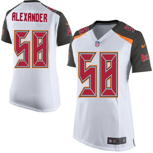 Women's Elite Kwon Alexander Nike Jersey White Road - #58 NFL Tampa Bay Buccaneers