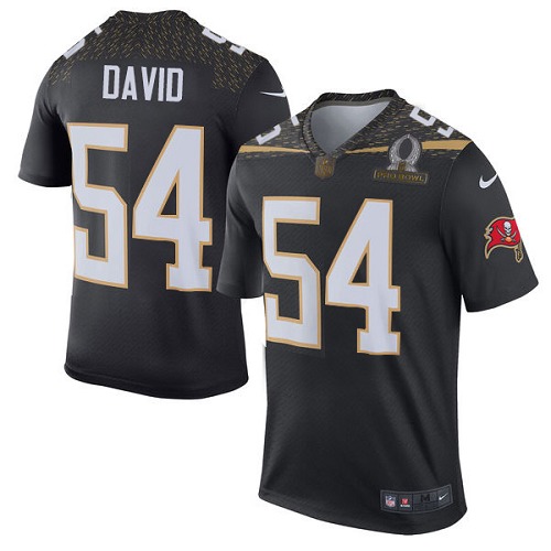 Men's Elite Lavonte David Nike Jersey Black - #54 Team Irvin 2016 Pro Bowl NFL Tampa Bay Buccaneers