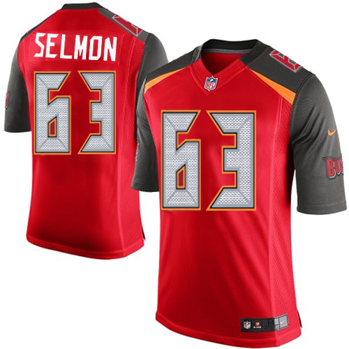 Men's Limited Lee Roy Selmon Nike Jersey Red Home - #63 NFL Tampa Bay Buccaneers