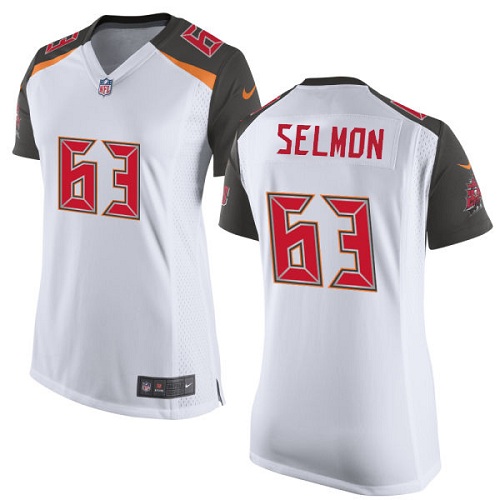 Women's Game Lee Roy Selmon Nike Jersey White Road - #63 NFL Tampa Bay Buccaneers