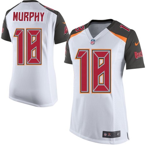 Women's Elite Louis Murphy Nike Jersey White Road - #18 NFL Tampa Bay Buccaneers