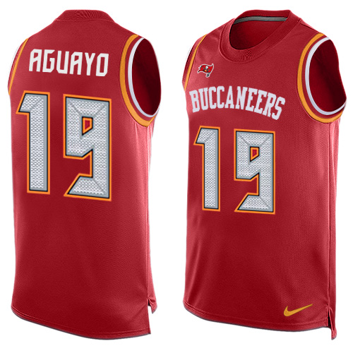 Men's Limited Roberto Aguayo Nike Jersey Red - #19 Player Name & Number Tank Top NFL Tampa Bay Buccaneers