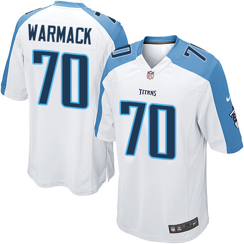 Men's Limited Chance Warmack Nike Jersey White Road - #70 NFL Tennessee Titans