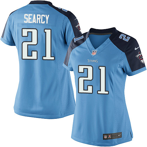 Women's Elite Da'Norris Searcy Nike Jersey Light Blue Home - #21 NFL Tennessee Titans