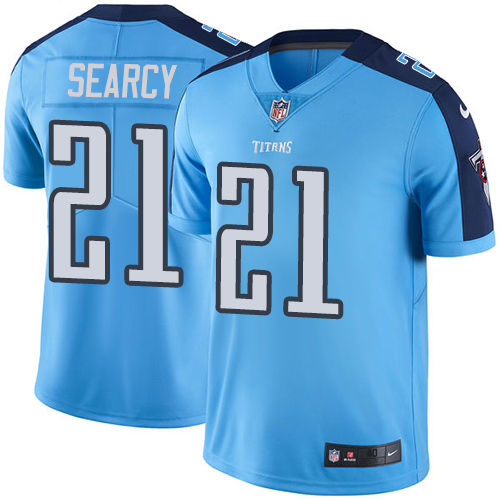 Men's Elite Da'Norris Searcy Nike Jersey Light Blue - #21 Rush NFL Tennessee Titans