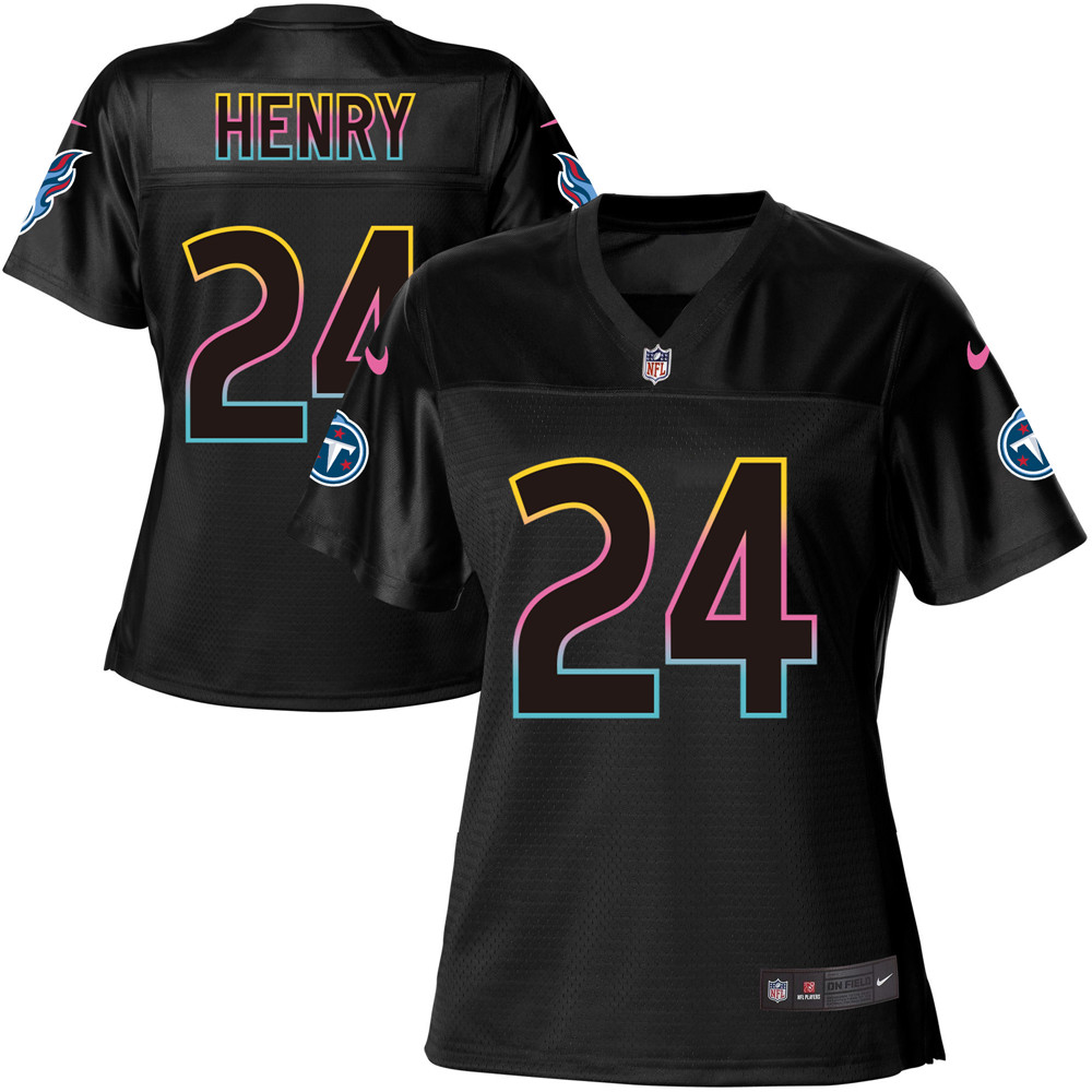 Women's Game Daimion Stafford Nike Jersey Black - #24 Fashion NFL Tennessee Titans