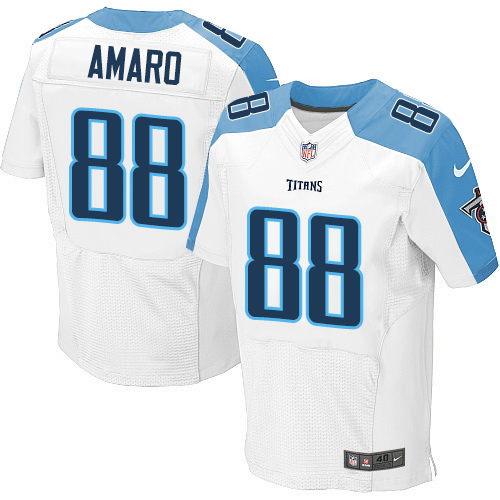 Men's Elite Jace Amaro Nike Jersey White Road - #88 NFL Tennessee Titans