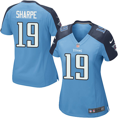 Women's Game Tajae Sharpe Nike Jersey Light Blue Home - #19 NFL Tennessee Titans
