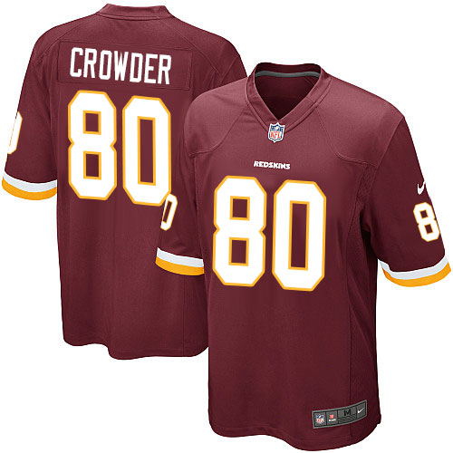 Men's Game Jamison Crowder Nike Jersey Burgundy Red Home - #80 NFL Washington Redskins