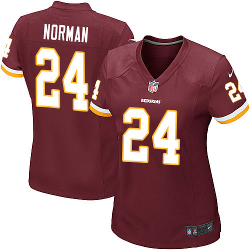 Women's Game Josh Norman Nike Jersey Burgundy Red Home - #24 NFL Washington Redskins