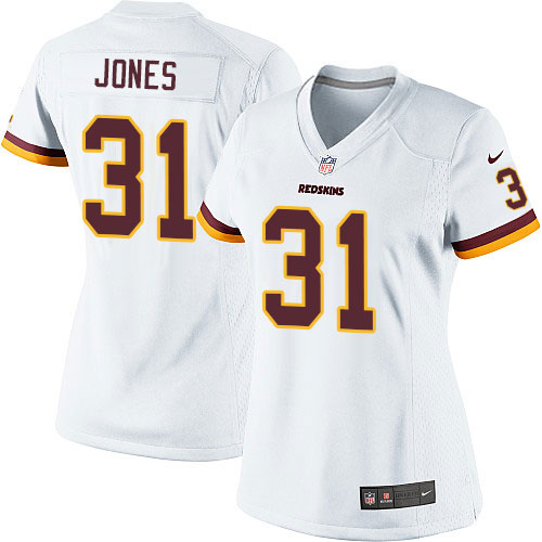 Women's Elite Matt Jones Nike Jersey White Road - #31 NFL Washington Redskins