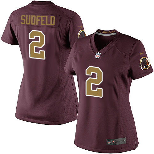 Women's Limited Nate Sudfeld Nike Jersey Burgundy Red Alternate - #2 80th Anniversary NFL Washington Redskins