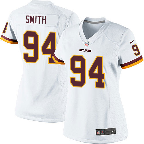 Women's Elite Preston Smith Nike Jersey White Road - #94 NFL Washington Redskins