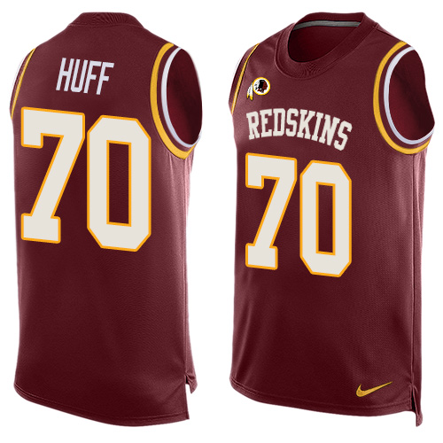 Men's Limited Sam Huff Nike Jersey Red - #70 Player Name & Number Tank Top NFL Washington Redskins